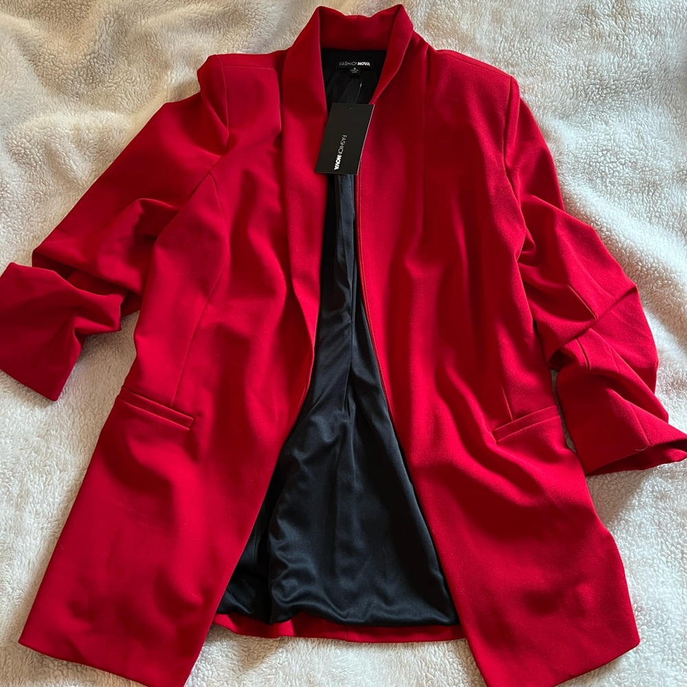 Red Fashion Nova blazer
